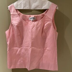 Woman’s Kasper silk pink crop tank top size 12 side zipper